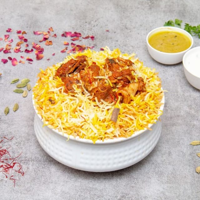 Hyderabadi Goat Dum Biryani (Family Pack).
