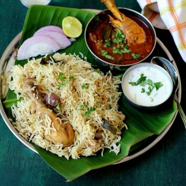Andhra Kodi Fry Pulav.
