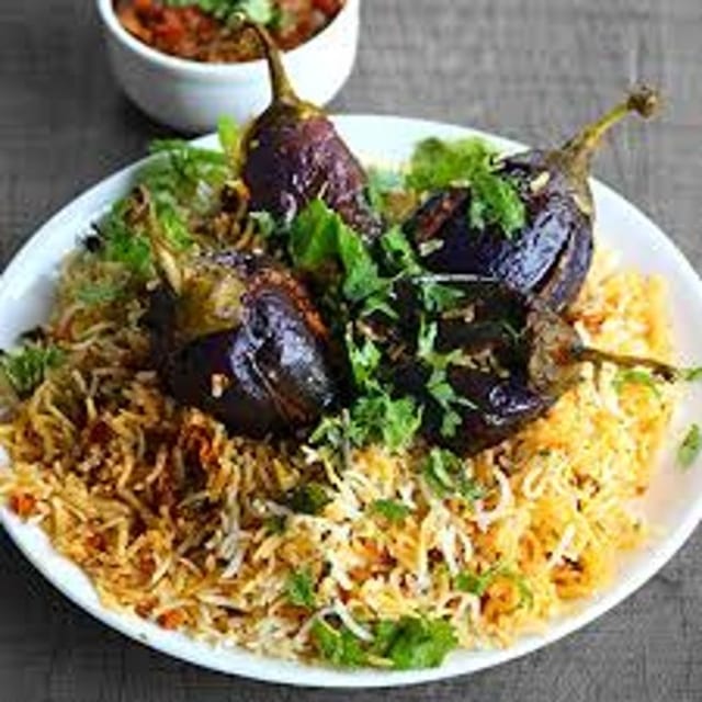 Gutti Vankaya Biryani.